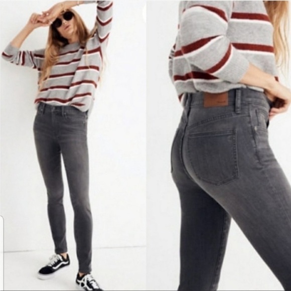 MADEWELL 9" High Riser Skinny Skinny Jeans Gray size 26T - Picture 1 of 6